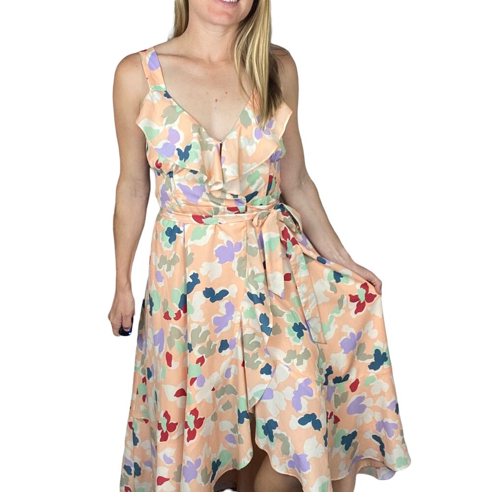 Anthropologie Hutch Garden Party Wrap Midi Dress Size Small